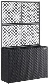 Casaria® Virág box fonott betéttel - fekete