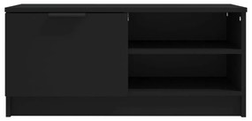 2 db fekete szerelt fa TV-szekrény 80 x 35 x 36,5 cm