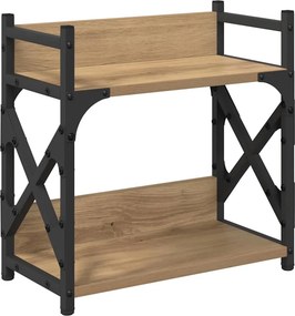 vidaXL Nyomtatóállvány Artisan tölgy 40 x 20 x 40 cm Faanyag