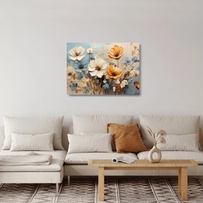 Üveg kép - Csokrok, festés (70x50 cm)