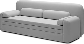 Világosszürke bársony kinyitható-tárolóhelyes kanapé 236 cm Elioss – ELTAP