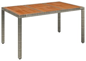 5 részes szürke polyrattan kerti étkezőgarnitúra párnával