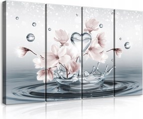Vászonkép 120x80 Finomság tisztaság frissesség víz virágok magnólia tavasz