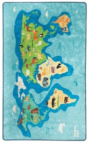 Map kék csúszásgátlós gyerekszőnyeg, 100 x 160 cm Conceptum Hypnose