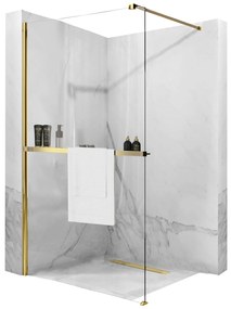 Zuhanyfal Rea Aero Gold N 80 Walk In + EVO