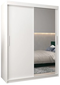 Ruhásszekrény 150 cm Toki 2 (matt fekete + matt fehér). 1064985