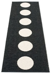 Fekete-fehér kültéri-beltéri futószőnyeg 70x225 cm Vera Black – Pappelina