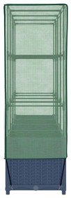 rattan megjelenésű magaságyás melegháztakaróval 160x40x138 cm
