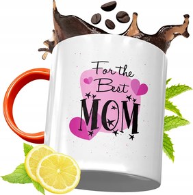 Narancssárga Bögre Anyák Napjára Ajándék fényképes nyomattal