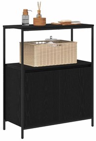 fekete tölgy fürdőszobaszekrény polcokkal 76,5x35x95 cm