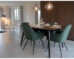 Sötétzöld kárpitozott étkezőfotel szett 2 db-os Harbo – House Nordic