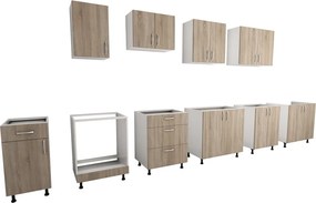 Benita 2 ajtós Alsó konyhaszekrény Sonoma Tölgy-Fehér 80x50x80 cm