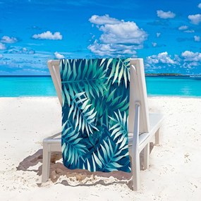 Strandtörölköző BORNEO 100x180 cm sötétkék, 100% mikroszálas