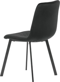 Étkezőszék, fekete, bársony szövet, DCL-973 BK4