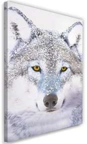 Gario Vászonkép Fehér farkas a hóban Méret: 40 x 60 cm