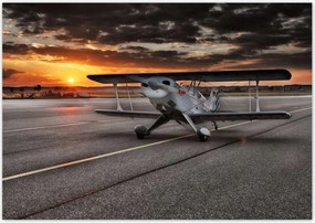 Fotótapéták 208x146 Repülőgép naplemente