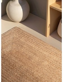 Natúr színű kétoldalas kézi szövésű juta szőnyeg 120x180 cm Sharmila Natural Brown – Hanse Home