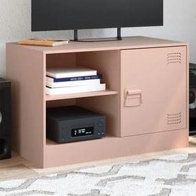 rózsaszín acél TV-szekrény 67 x 39 x 44 cm