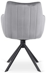 Szürke Bársony Forgószék MUMBAI 2