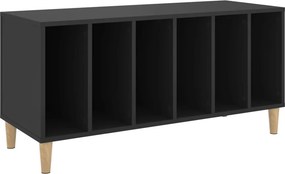 vidaXL fekete szerelt fa hanglemezszekrény 100 x 38x 48 cm