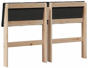 Kárpitozott fejtámla Tópszínű 120 cm Tömör fenyőfa