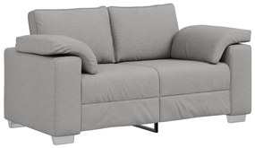 Kétszemélyes Kanapé – Felhős Szürke, 120 cm, Szövet