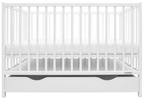 Gyerek kiságy fiókkal New Baby BASIC fehér