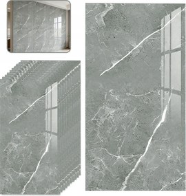 Falpanelek Öntapadós Tapéta Márvány Pvc Csempe 30X60CM Szürke 10DB