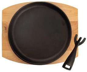 Orion öntöttvas serpenyő vágódeszkával, 22 cm