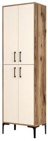 Tároló szekrény Berlin A - Walnut, Cream