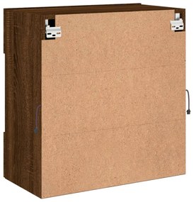 barna tölgyszínű fali TV-szekrény LED-del 58,5x30x60,5 cm