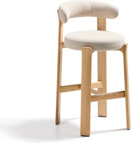 Bézs-világos natúr színű kőrisfa bárszék (ülésmagasság 75 cm) Granite – Kave Home