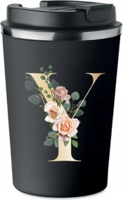 Prémium termo bögre fekete Y Betűvel Yurji monogram KT_129_cz