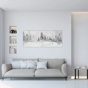 Kép - Szarvas a tónál (120x50 cm)