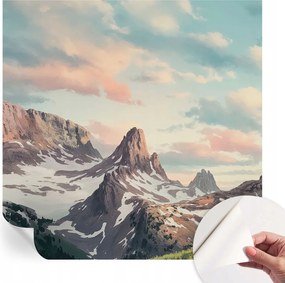 Öntapadós fotótapéta a konyhába Mosható hegyi panoráma 250x250 cm