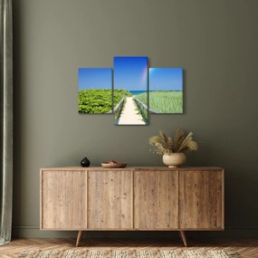 Kép - Tájkép és a szivárvány (90x60 cm)