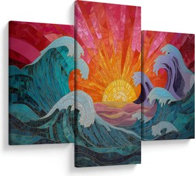 Kép - Hullámmozaik (90x60 cm)