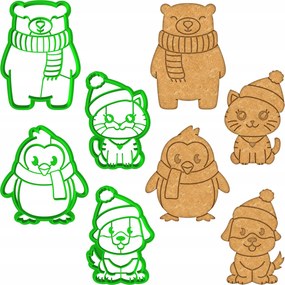 4x Karácsonyi Formák Karácsonyi lyukasztók XXL szett 4db