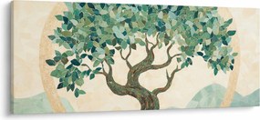 Kép – Elegáns mozaik fával (120x50 cm)