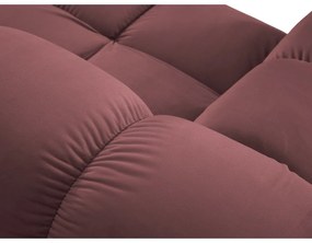 Rózsaszín bársony kanapé 379 cm Bellis – Micadoni Home
