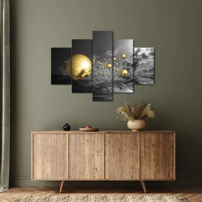 Okker gömbök képe (150x105 cm)