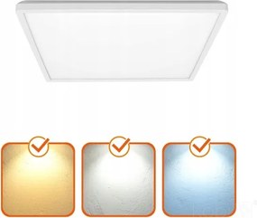 FĂŒrdĆszobai Led plafon szögletes fehĂ©r erĆs kĂŒltĂ©ri 3 szĂn Nivera