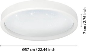 Eglo MONTEMORELOS-Z 900409 Süllyesztett mennyezeti lámpa 1x34,5W/LED 2700-6500K 4100LM IP20