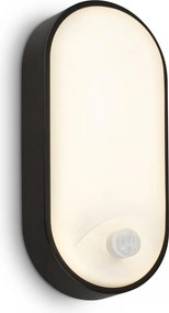 Brilo - LED kültéri fali lámpatest mozgásérzékelővel RUCH LED/12W/230V IP65 fekete