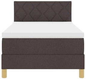Boxspring Ágy Matraccal Sötétbarna 90x200 cm Szövet