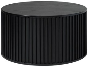 Fekete kerek dohányzóasztal ø 85 cm Siena – Unique Furniture