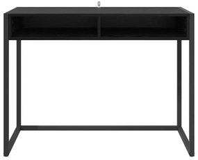 vidaXL Asztal tárolóval Fekete tölgy 100 x 50 x 75 cm Faanyag