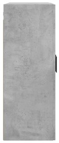 betonszürke szerelt fa fali szekrény 69,5 x 34 x 90 cm
