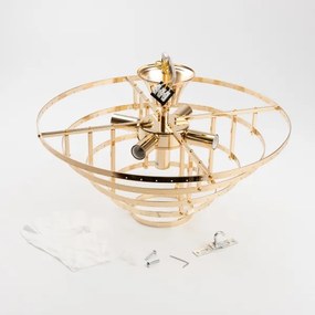 Brilagi - Felületre szerelhető csillár CRYSTAL 5xE14/40W/230V arany