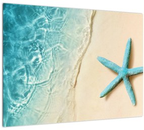 Kép - Tengeri csillag a tengerparton (70x50 cm)
